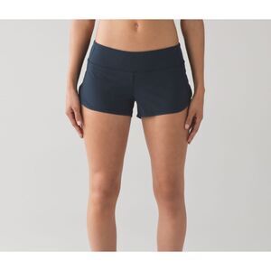 Women Lululemon Speed Short *4-way Stretch 2.5" Nocturnal Teal Size 10